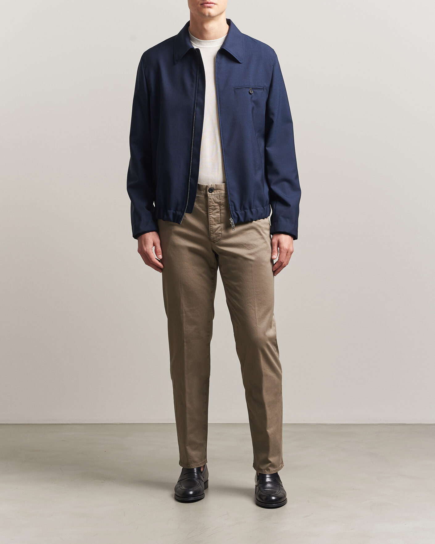 Homme | Pantalons | Incotex | Regular Fit Garment Dyed Slacks Brown