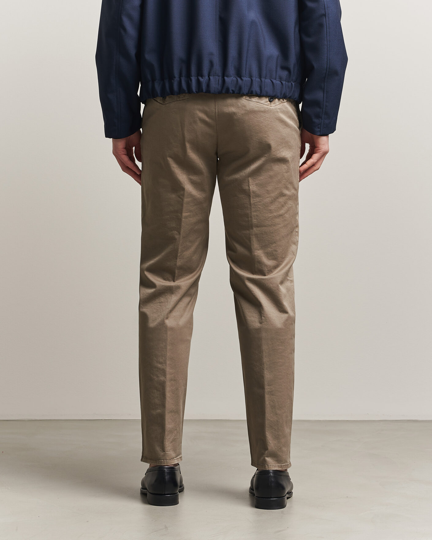 Homme | Pantalons | Incotex | Regular Fit Garment Dyed Slacks Brown
