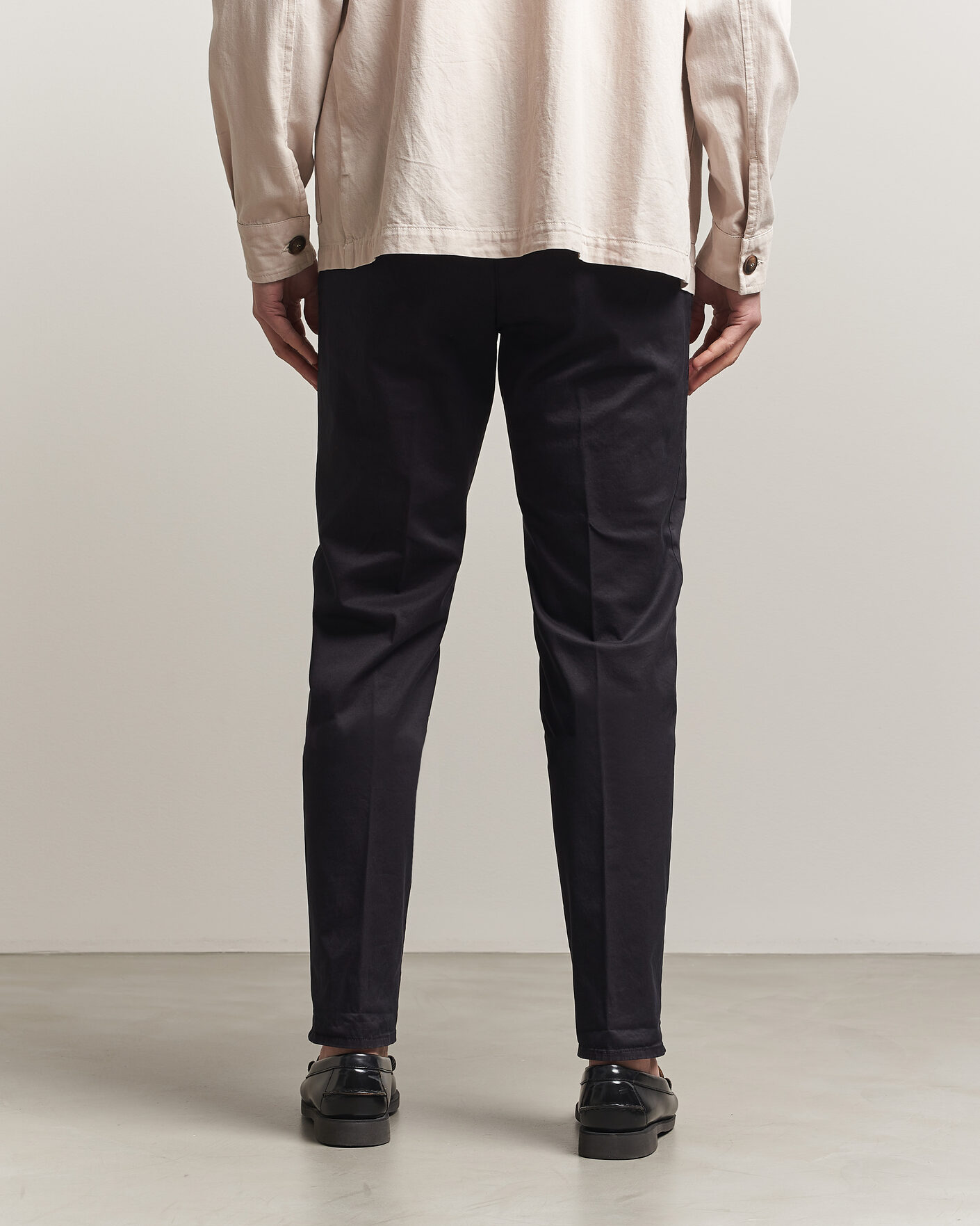 Homme | Pantalons | Incotex | Regular Fit Garment Dyed Slacks Navy