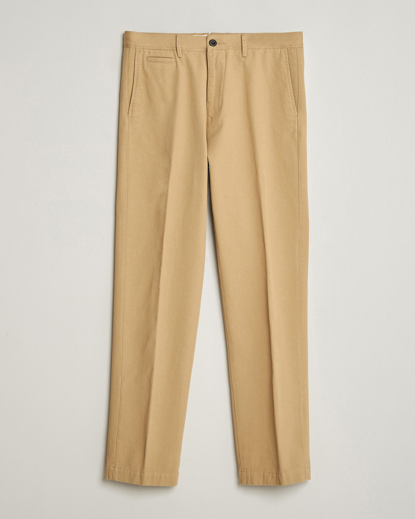 Homme | Pantalons | Incotex | Regular Fit Uniform Cotton Slacks Khaki