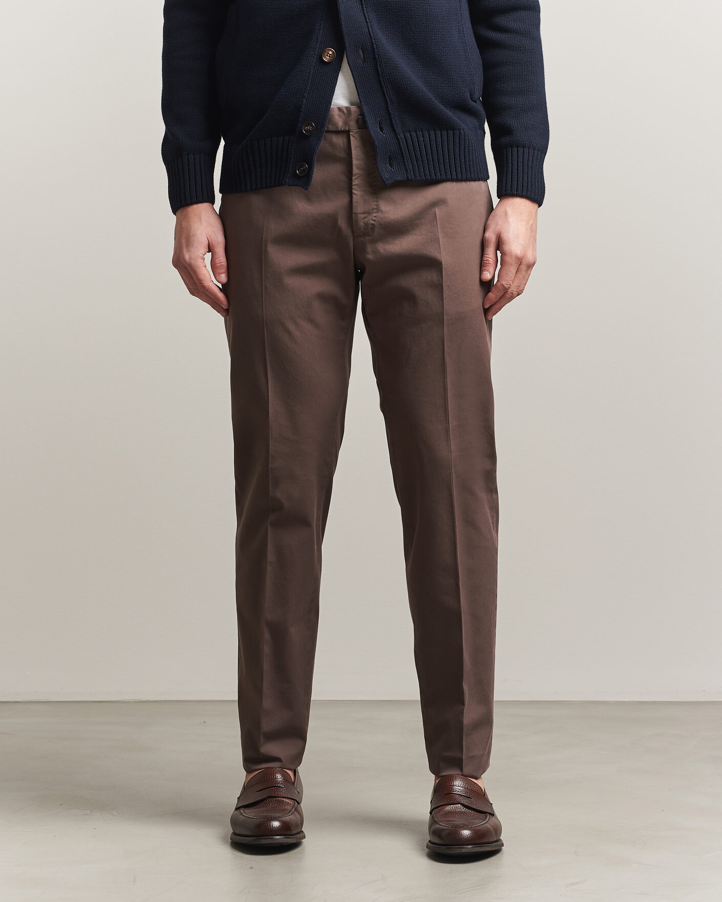 Homme | Pantalons | Incotex | Slim Fit Comfort Chinos Dark Brown