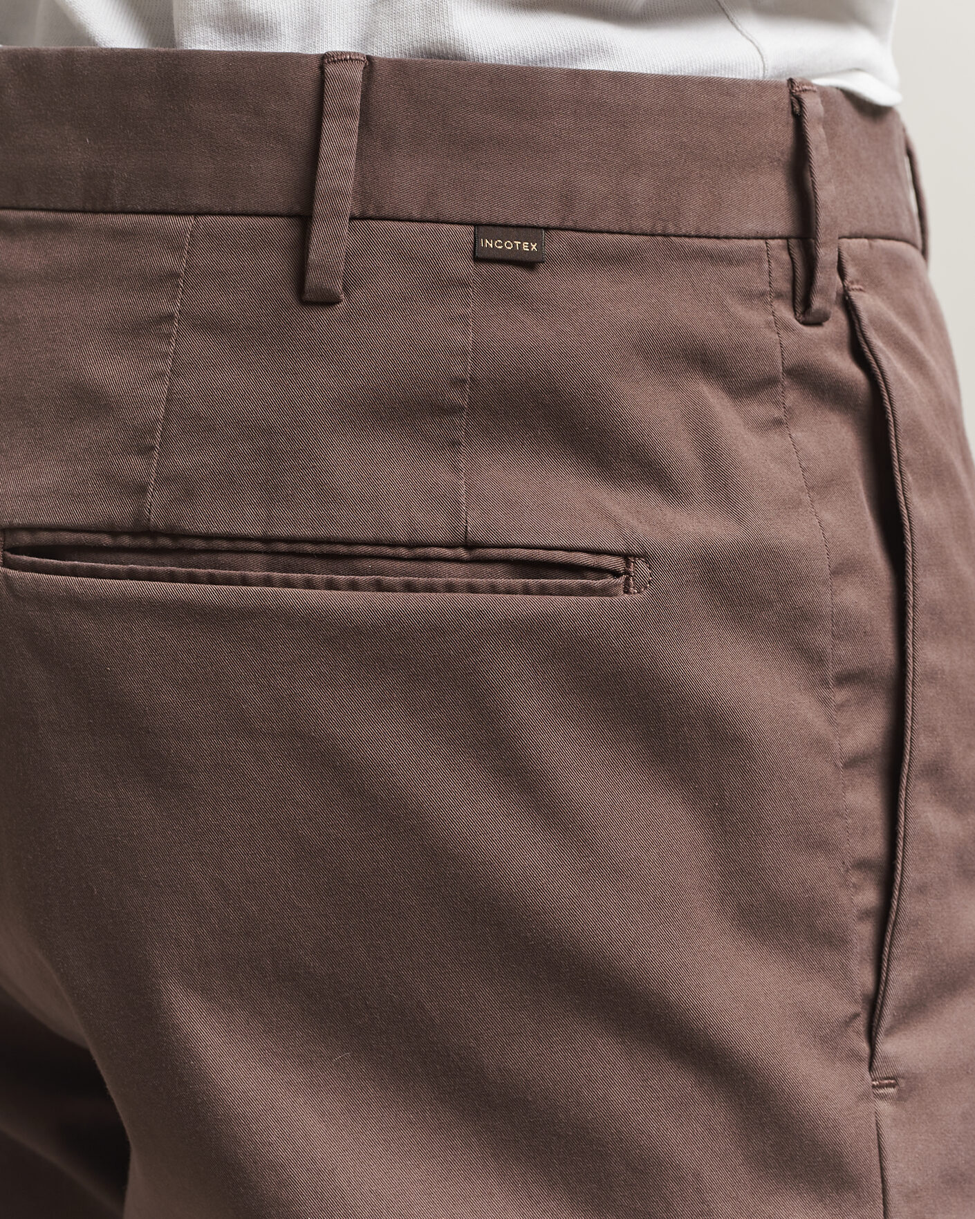 Homme | Pantalons | Incotex | Slim Fit Comfort Chinos Dark Brown