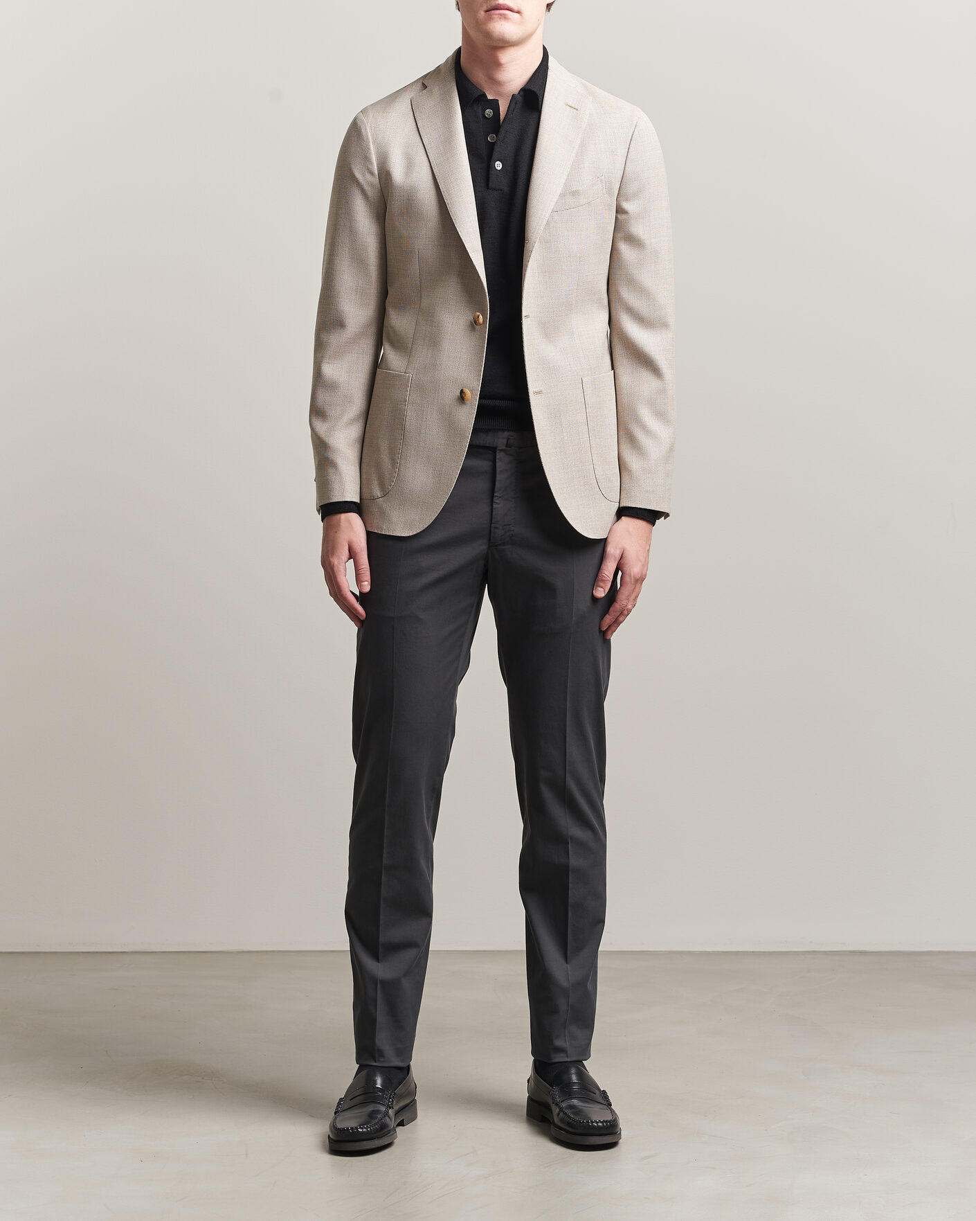 Homme | Pantalons | Incotex | Slim Fit Comfort Chinos Dark Grey