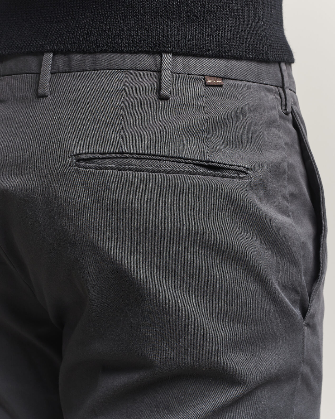 Homme | Pantalons | Incotex | Slim Fit Comfort Chinos Dark Grey