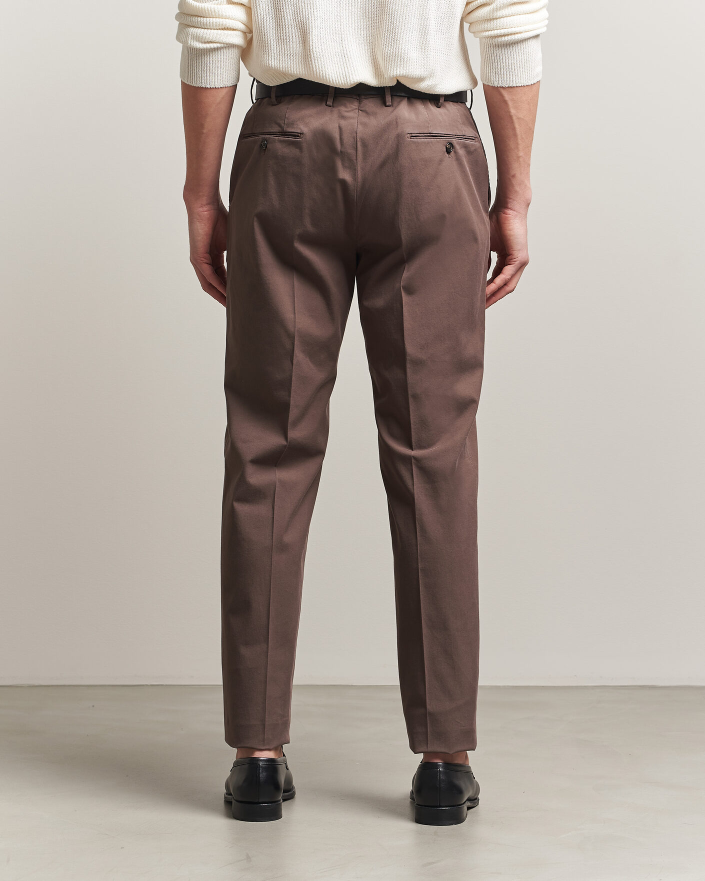 Homme | Pantalons | Incotex | Regular Fit Comfort Chinos Dark Brown