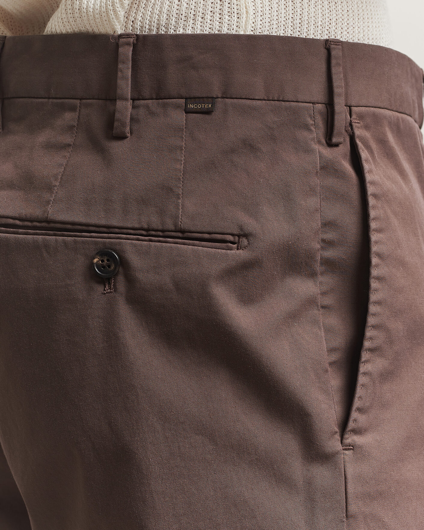 Homme | Pantalons | Incotex | Regular Fit Comfort Chinos Dark Brown