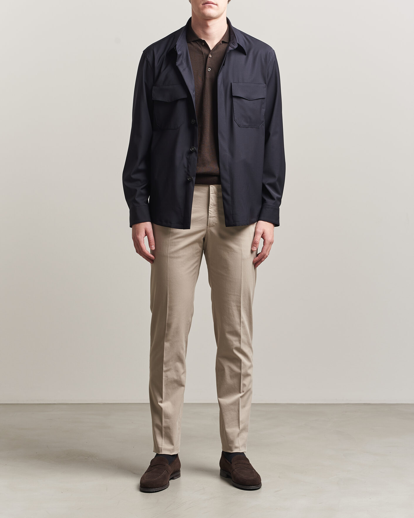 Homme | Pantalons | Incotex | Regular Fit Comfort Chinos Sand