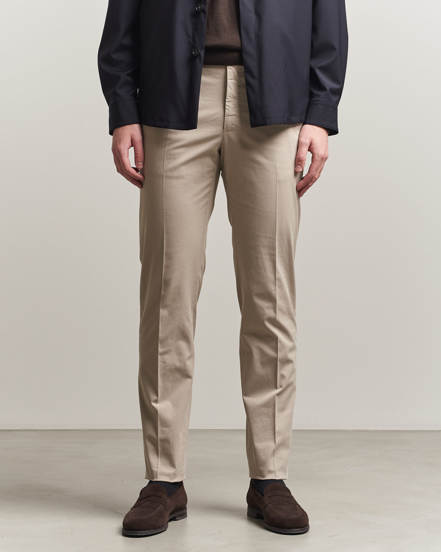 Homme | Pantalons | Incotex | Regular Fit Comfort Chinos Sand