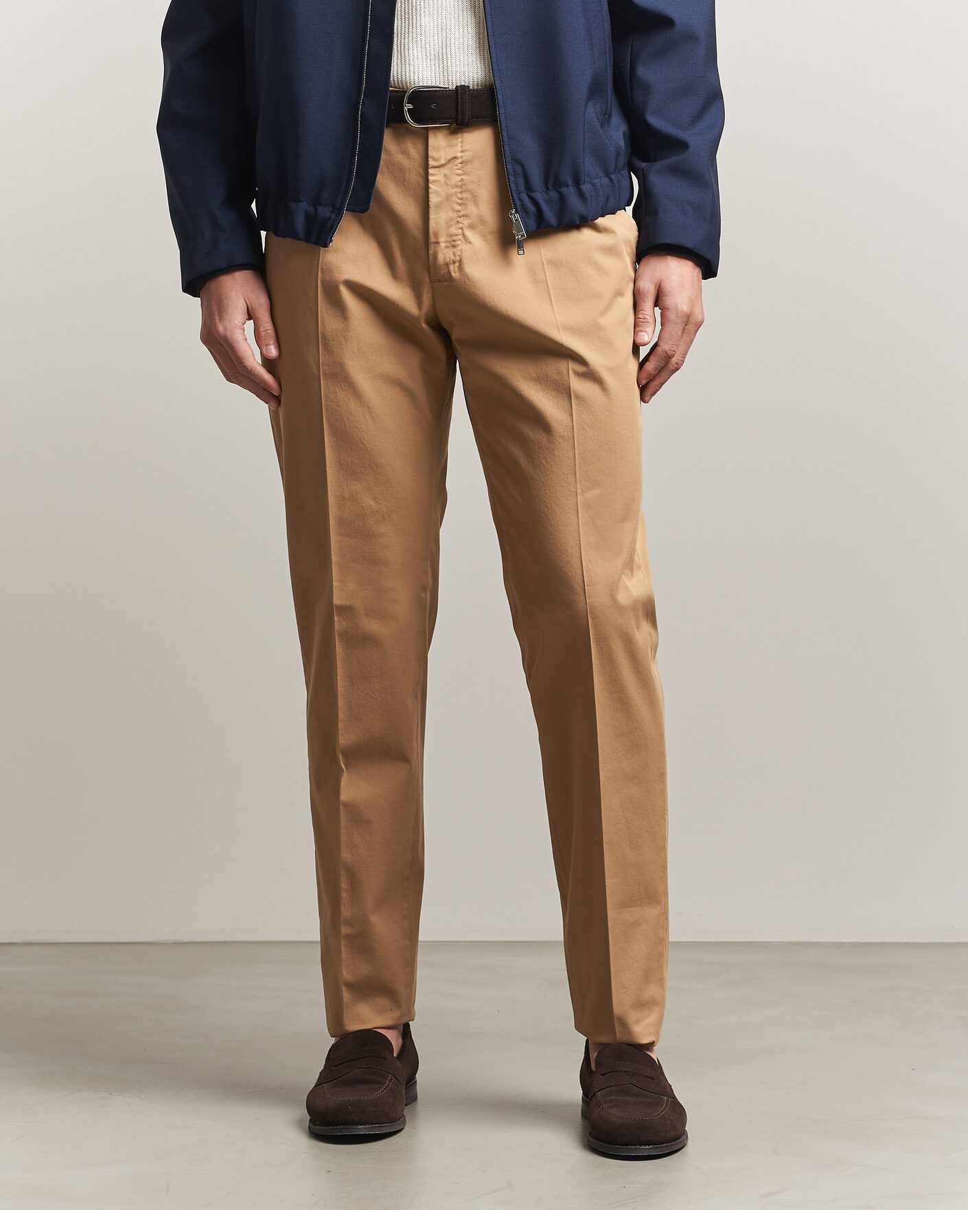 Homme | Pantalons | Incotex | Regular Fit Comfort Chinos Khaki