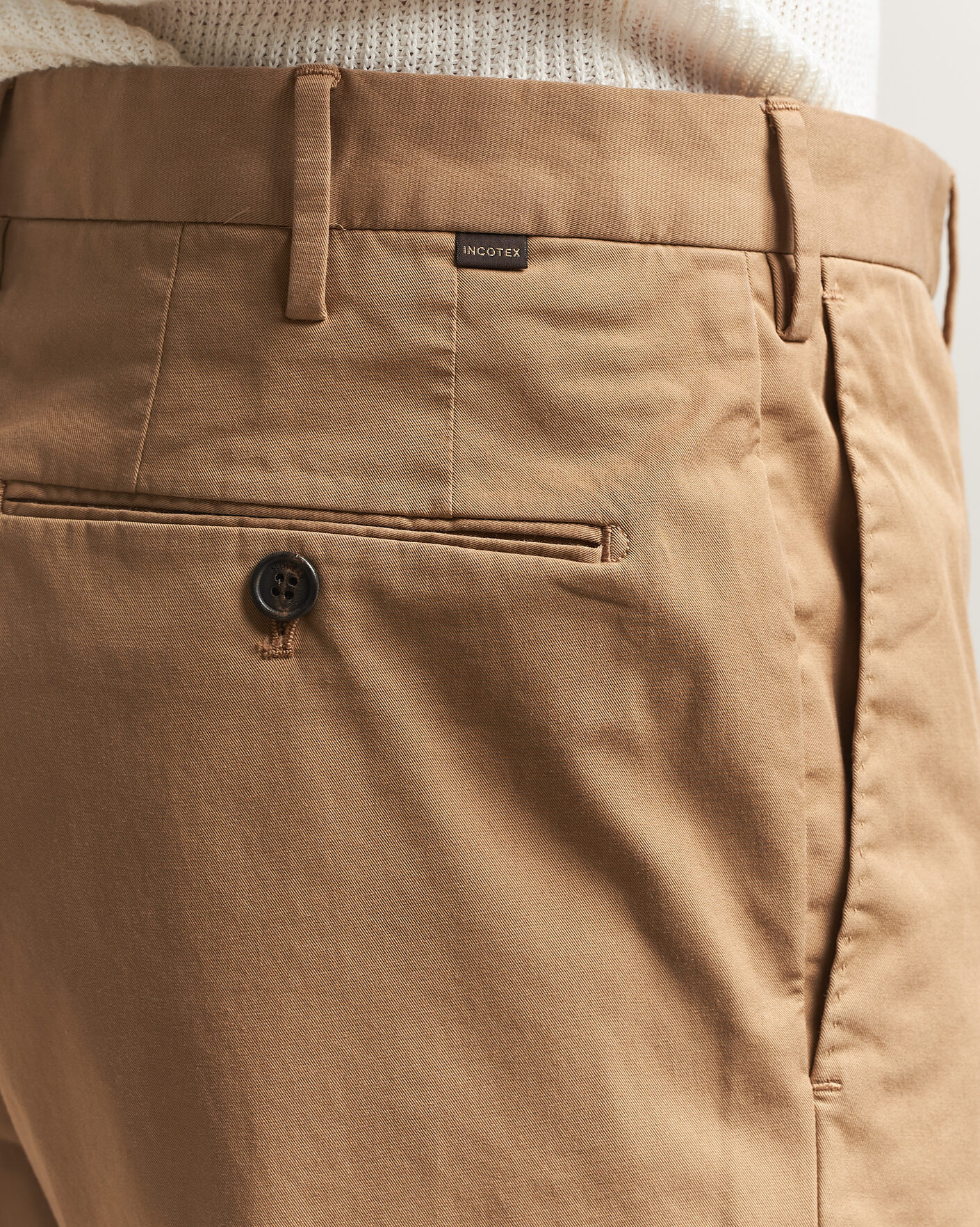 Homme | Pantalons | Incotex | Regular Fit Comfort Chinos Khaki
