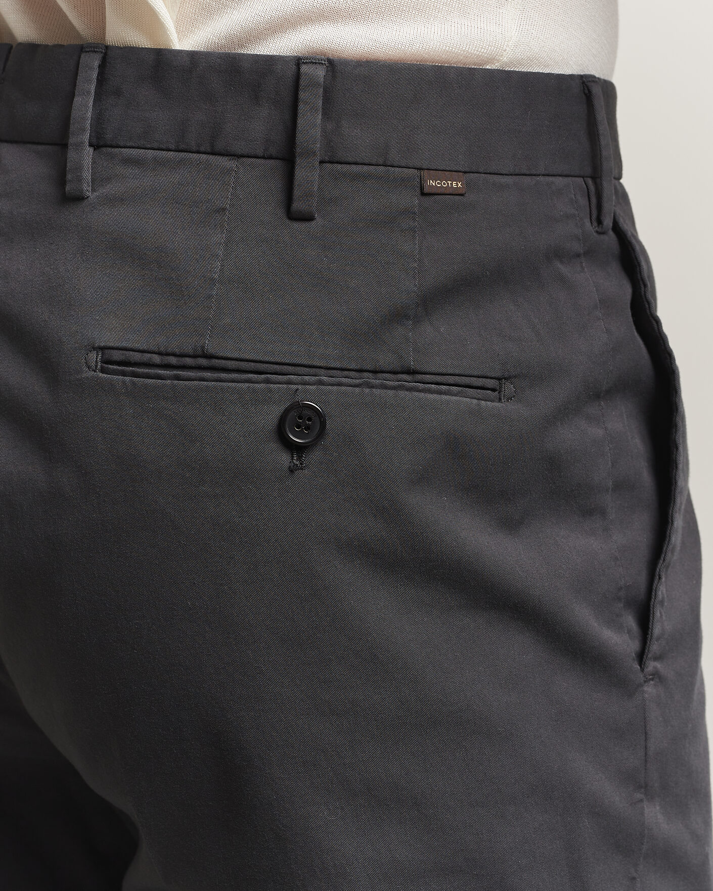 Homme | Pantalons | Incotex | Regular Fit Comfort Chinos Dark Grey