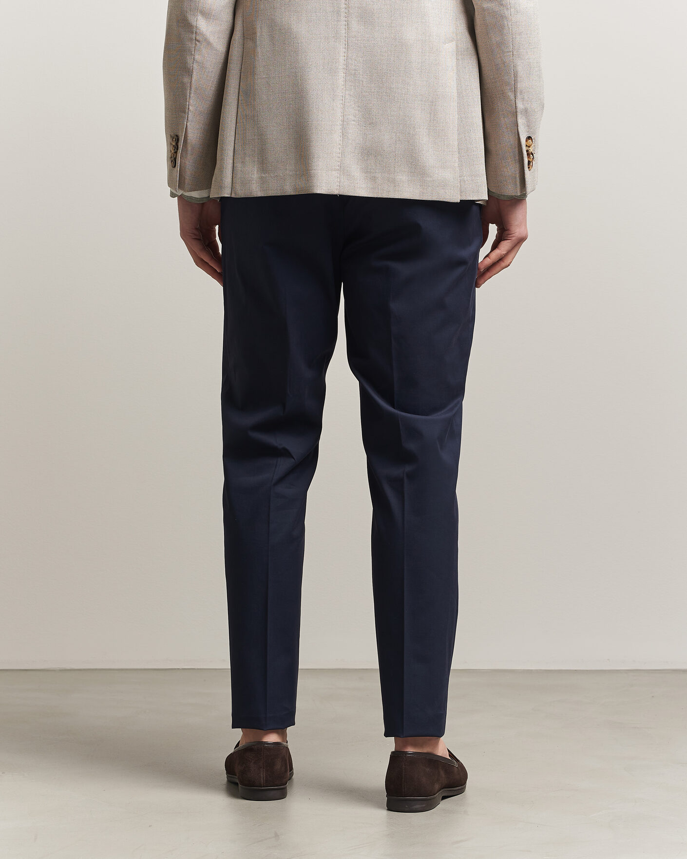 Homme | Pantalons | Incotex | Regular Fit Flexgab Cotton Chinos Navy