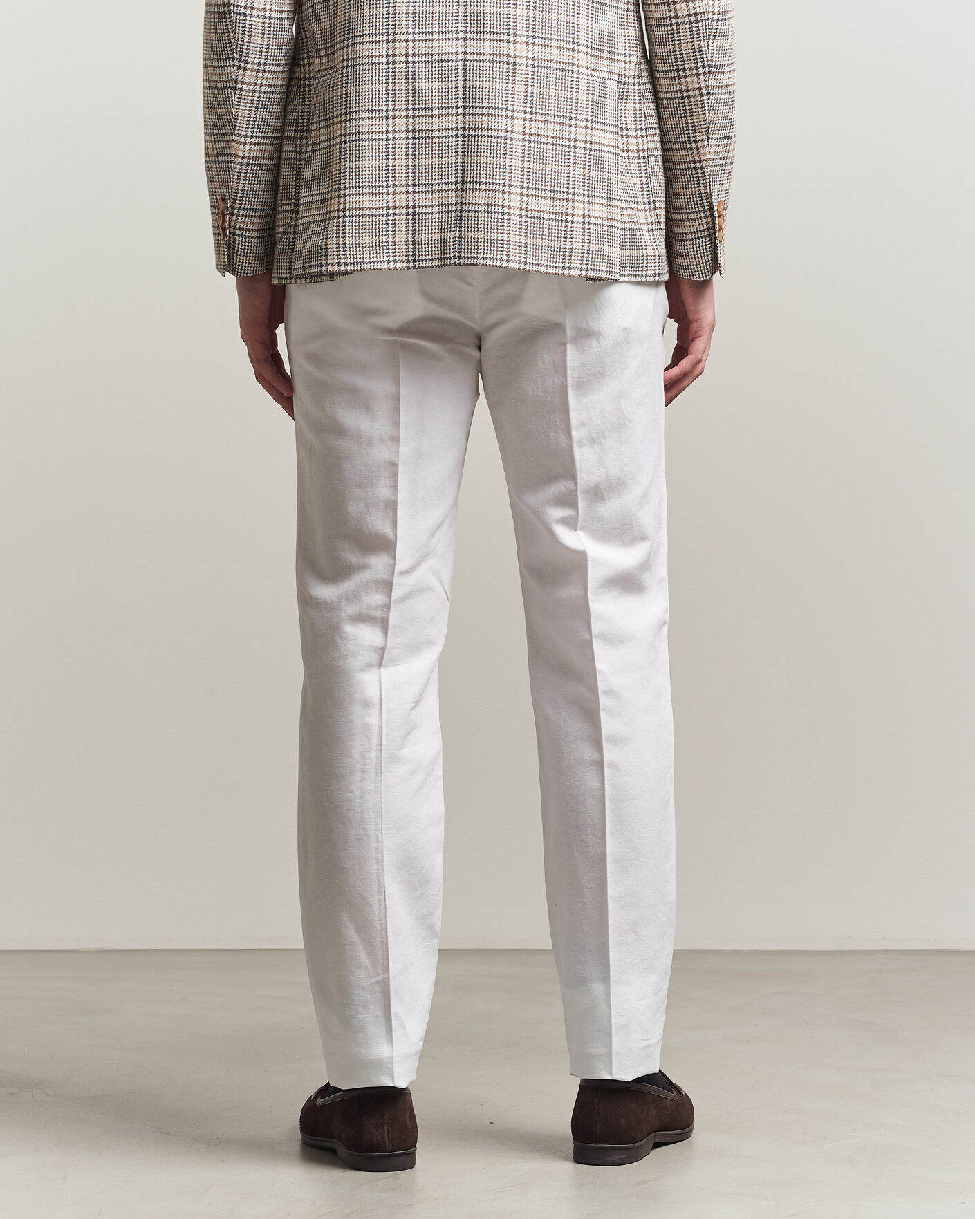 Homme | Pantalons | Incotex | Regular Fit Chinolino Trousers White