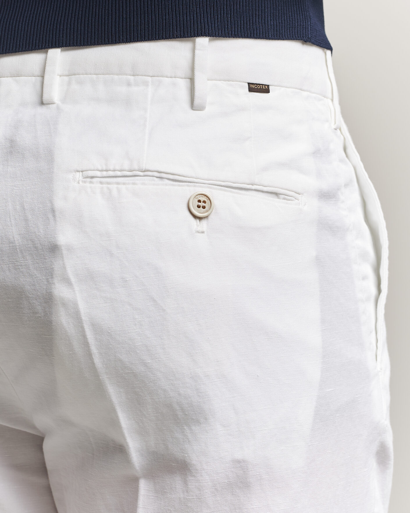 Homme | Pantalons | Incotex | Regular Fit Chinolino Trousers White