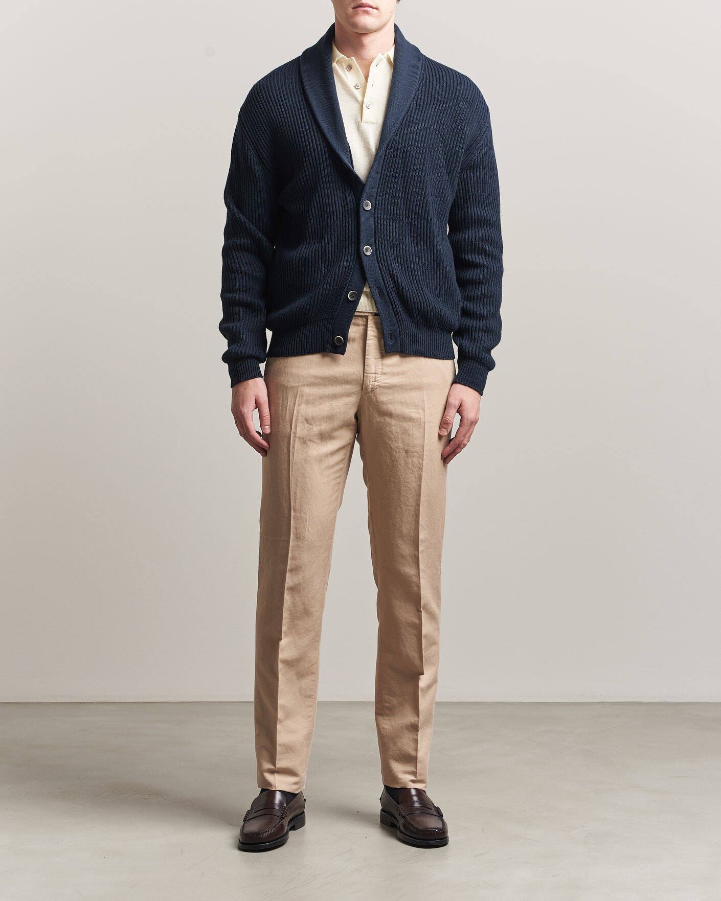 Homme | Pantalons | Incotex | Regular Fit Chinolino Trousers Beige