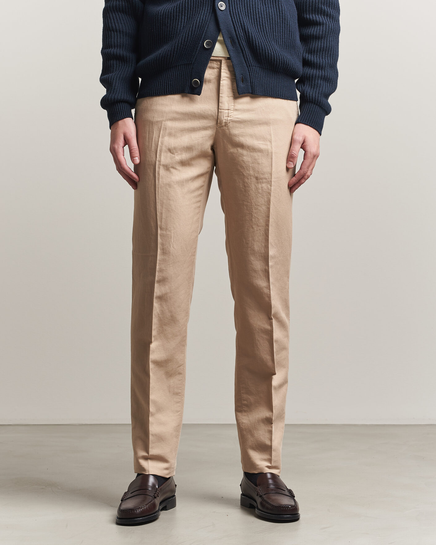 Homme | Pantalons | Incotex | Regular Fit Chinolino Trousers Beige