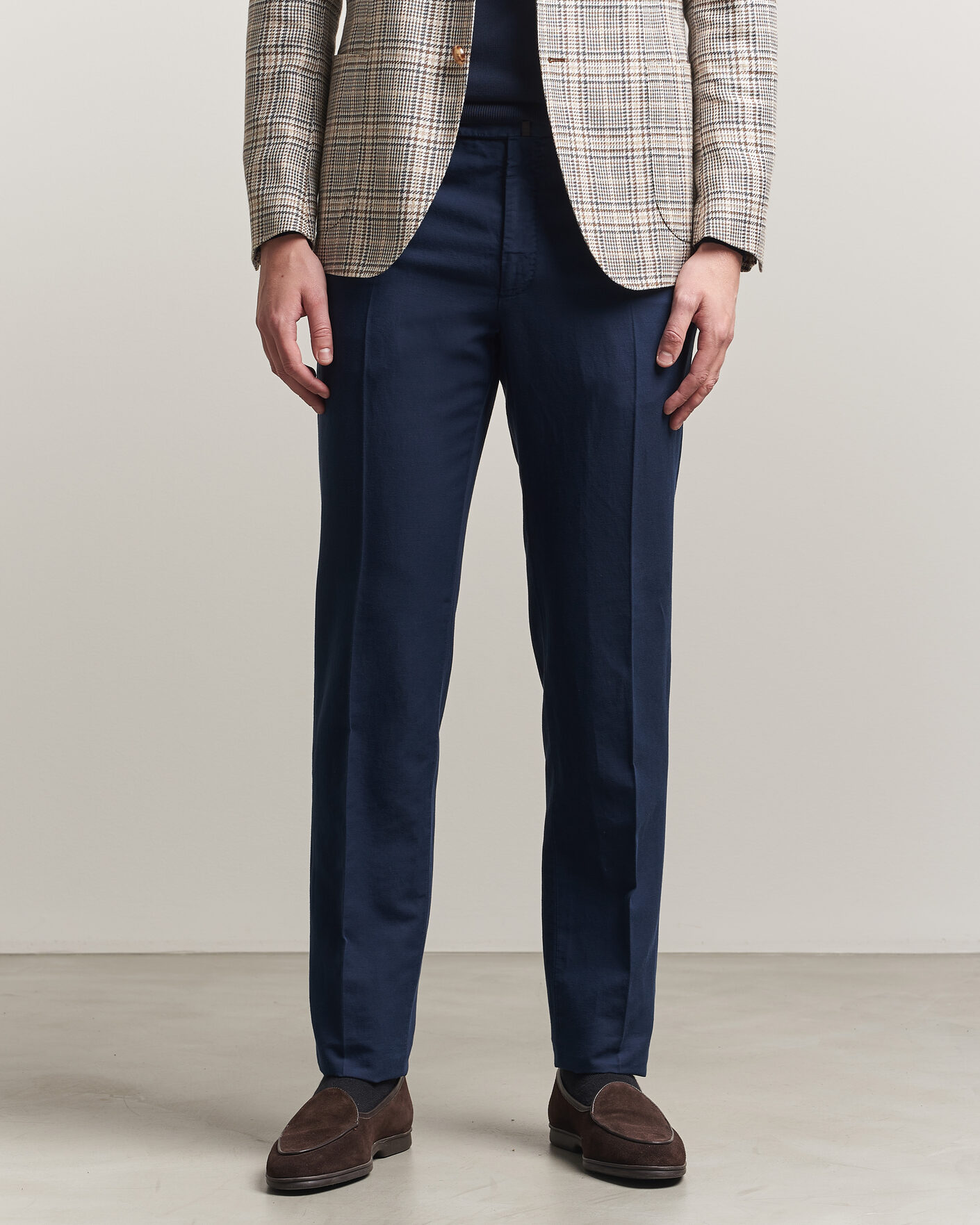 Homme | Pantalons | Incotex | Regular Fit Chinolino Trousers Navy