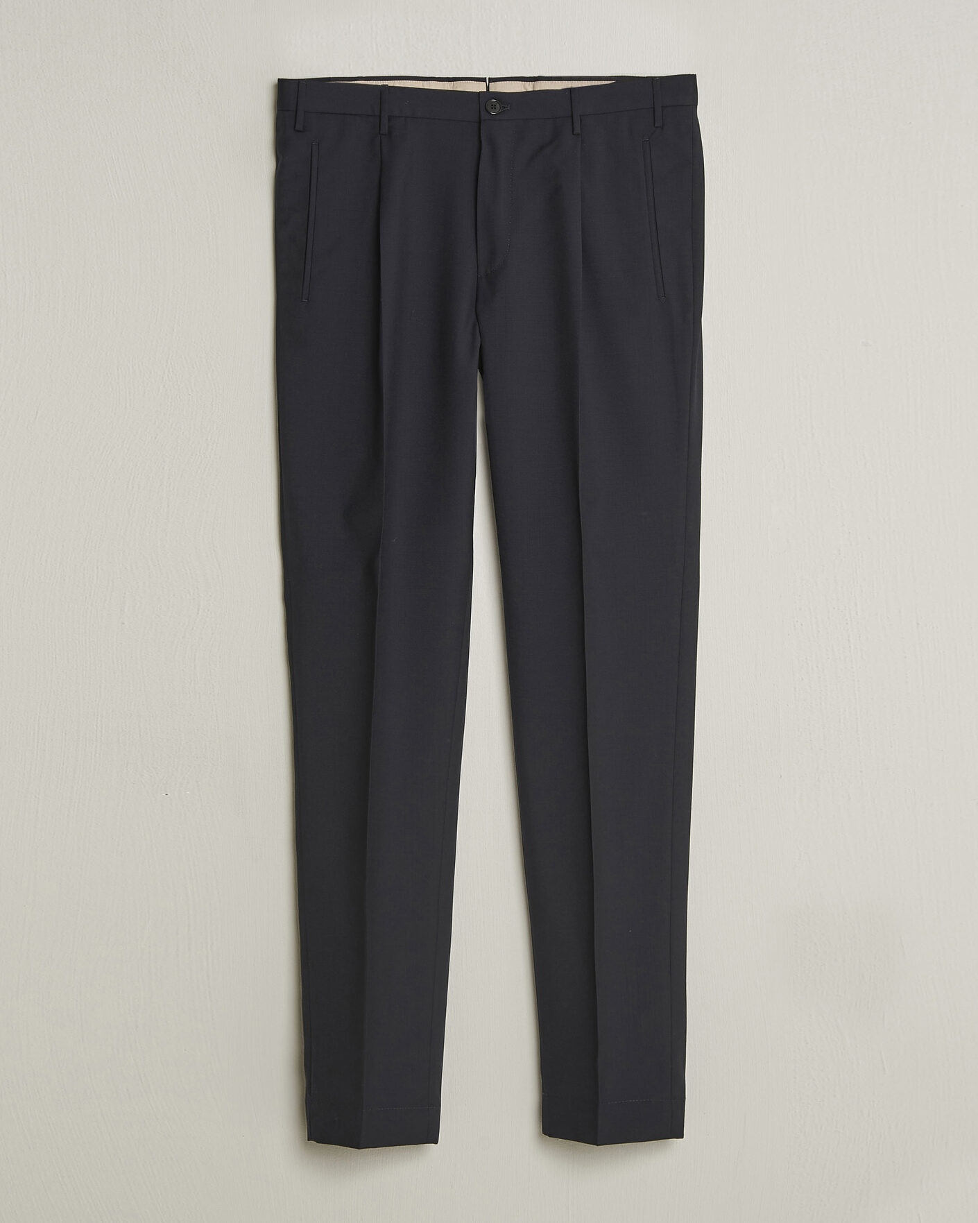 Homme | Pantalons | Incotex | Regular Fit Super 100s Wool Pants Blue
