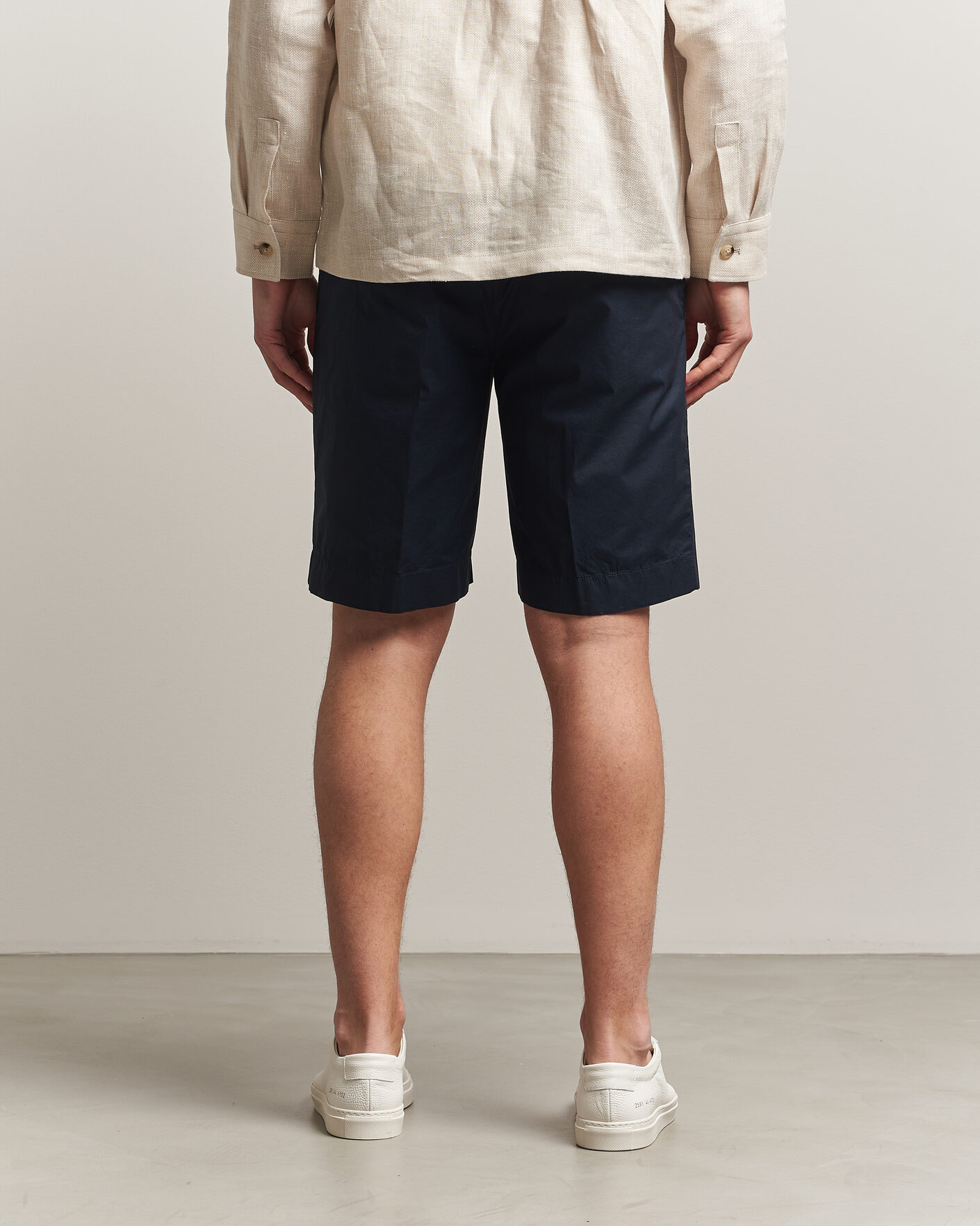 Homme | Shorts | Incotex | Cotton Poplin Shorts Navy