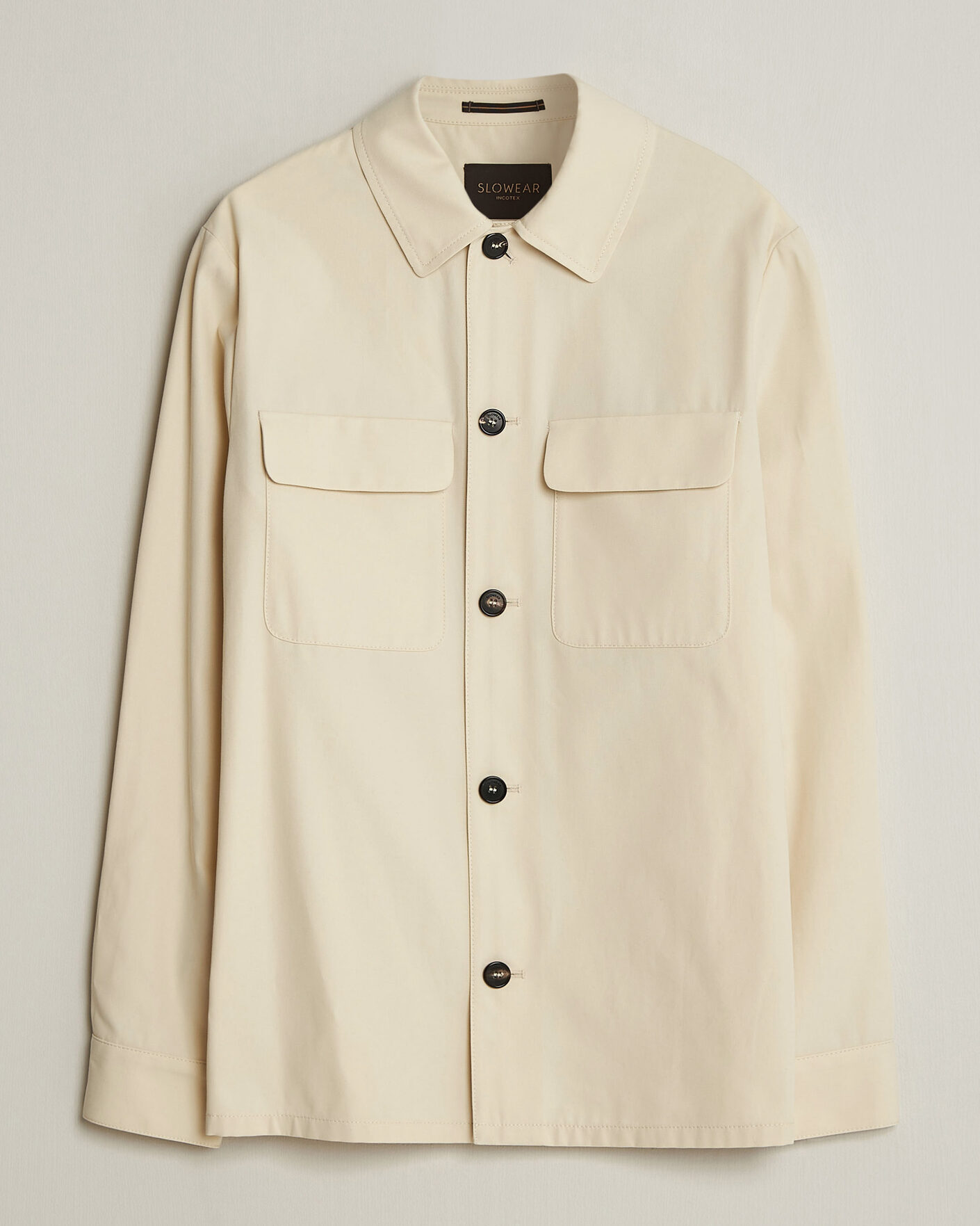 Homme | Chemises | Incotex | Ice Cotton Twill Overshirt Natural