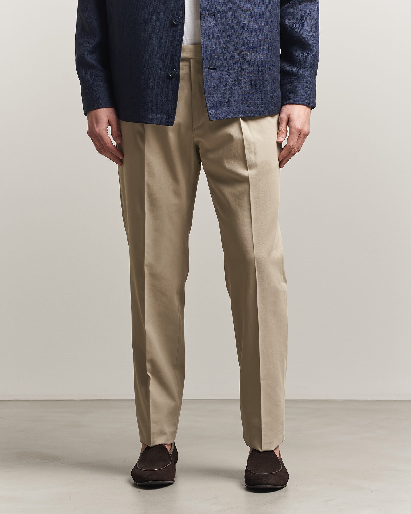 Homme | Pantalons | Incotex | Ice Cotton Twill Pants Sand