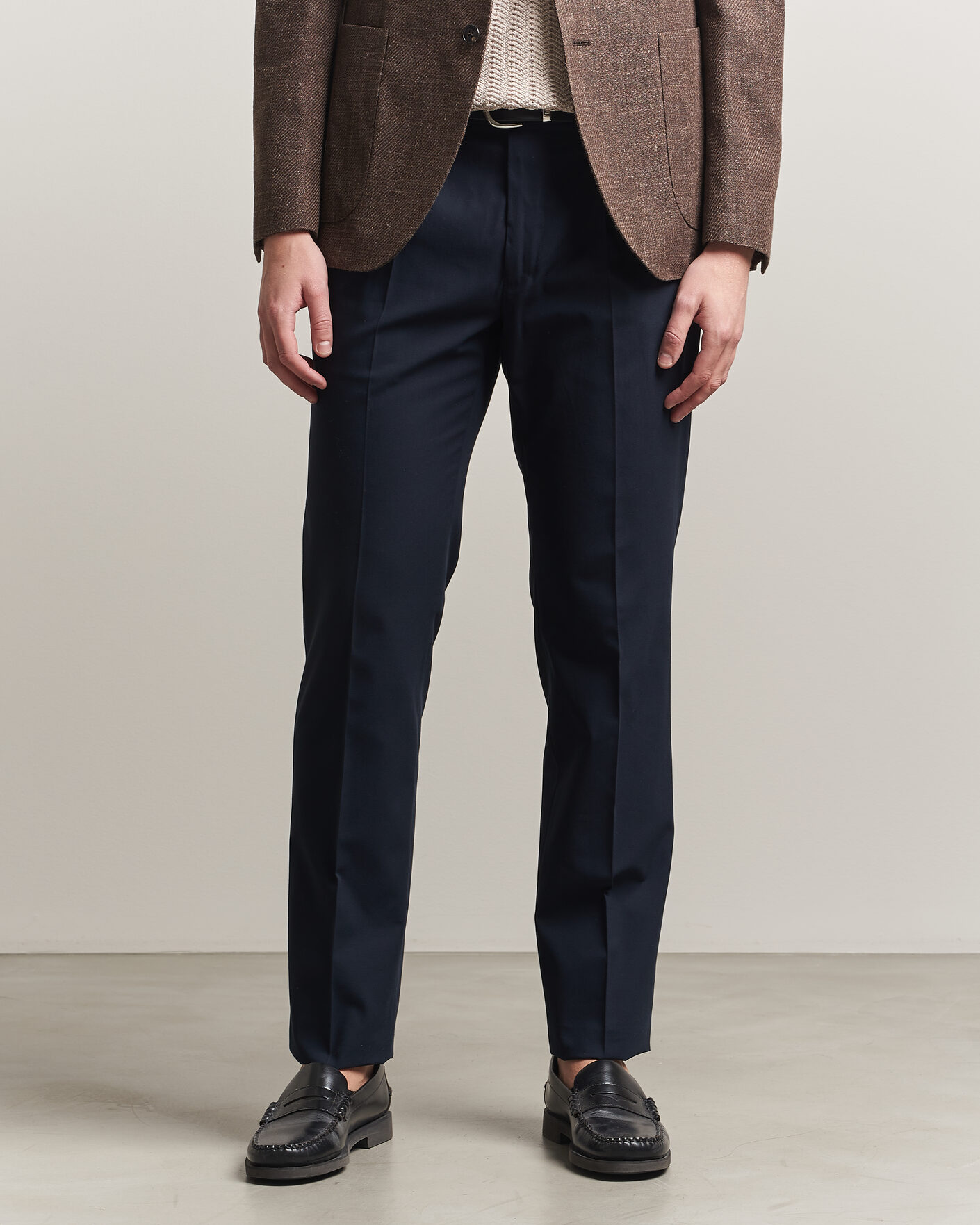 Homme | Pantalons | Incotex | Ice Cotton Twill Pants Navy