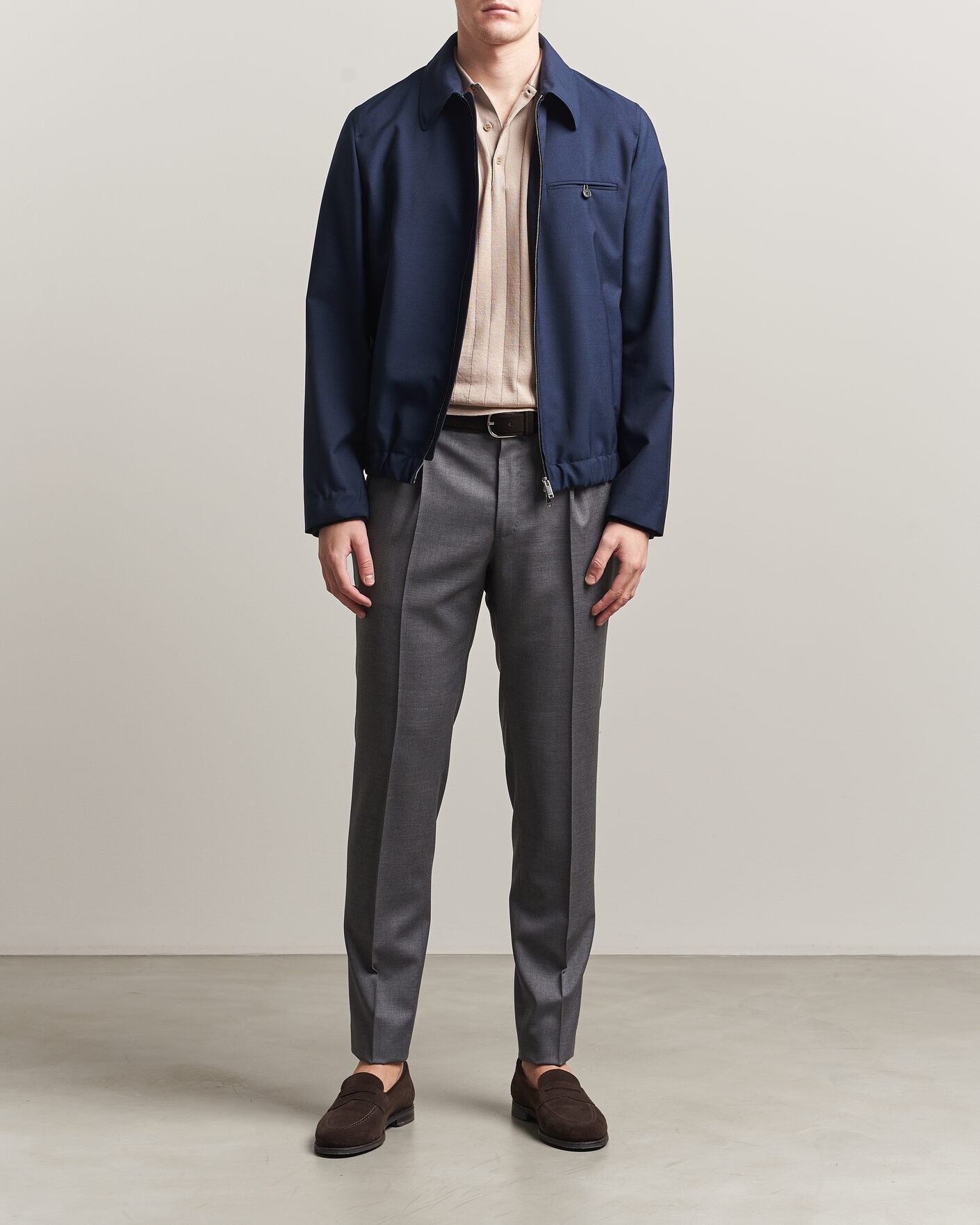 Homme | Manteaux Et Vestes | Incotex | Primo Wool Shirt Jacket Navy