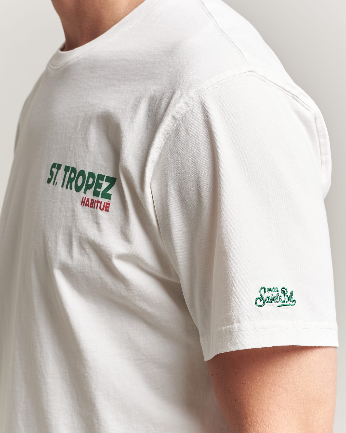 Homme | T-shirts | MC2 Saint Barth | Back Printed Cotton T-Shirt St Tropez Sun