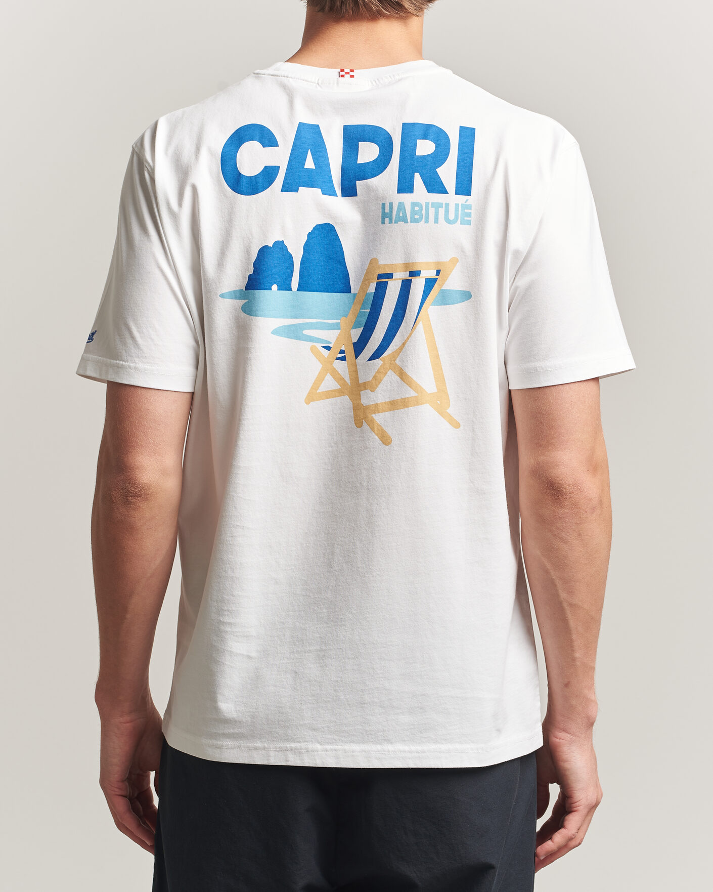 Homme | T-shirts | MC2 Saint Barth | Back Printed Cotton T-Shirt Capri Summer