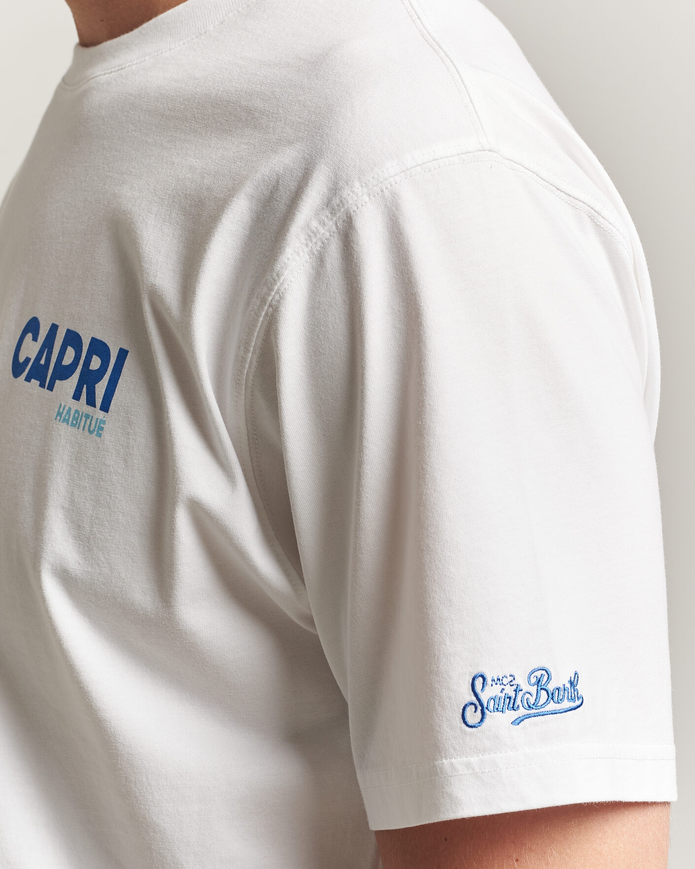 Homme | T-shirts | MC2 Saint Barth | Back Printed Cotton T-Shirt Capri Summer