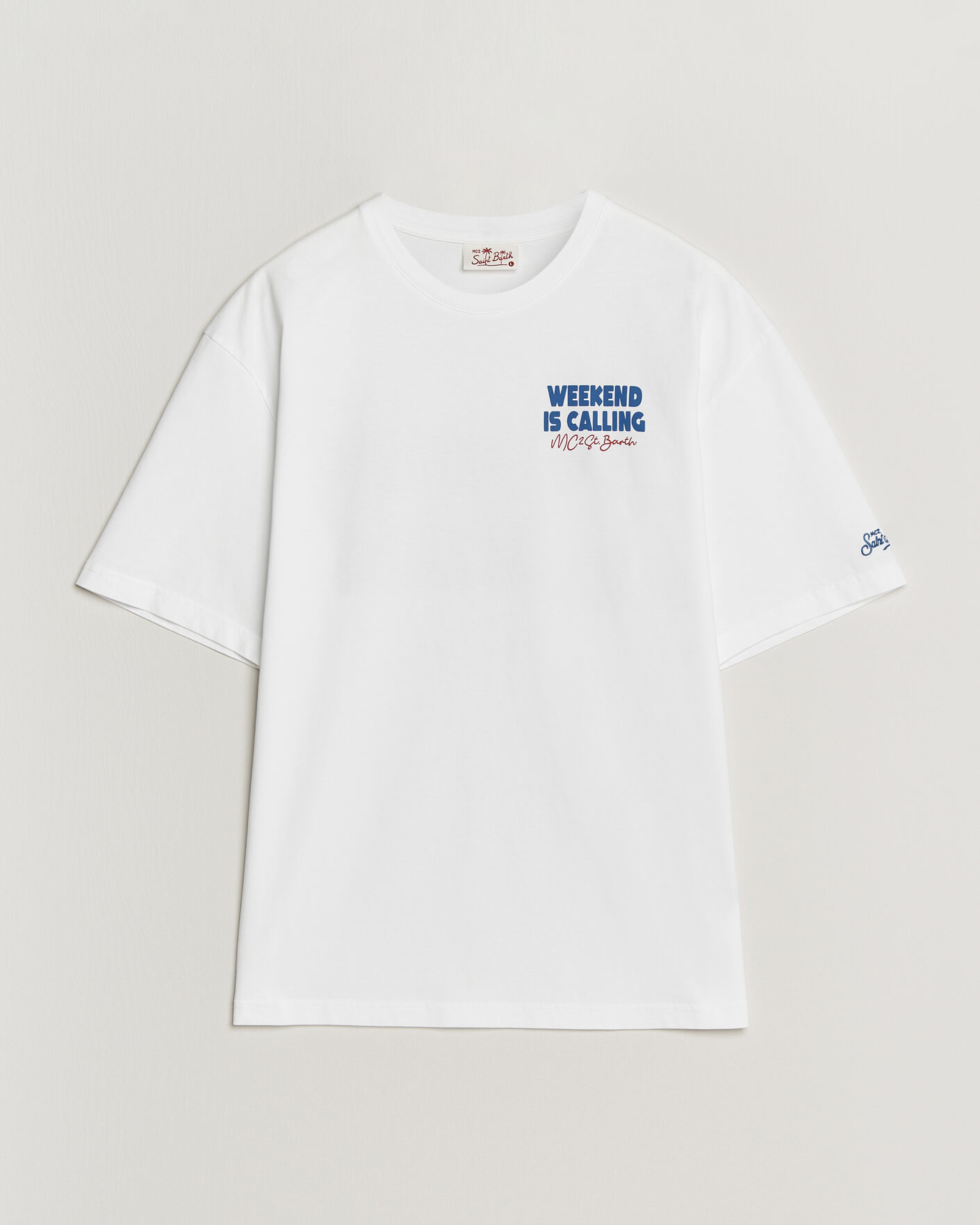 Homme | T-shirts | MC2 Saint Barth | Back Printed Cotton T-Shirt Weekend Jet