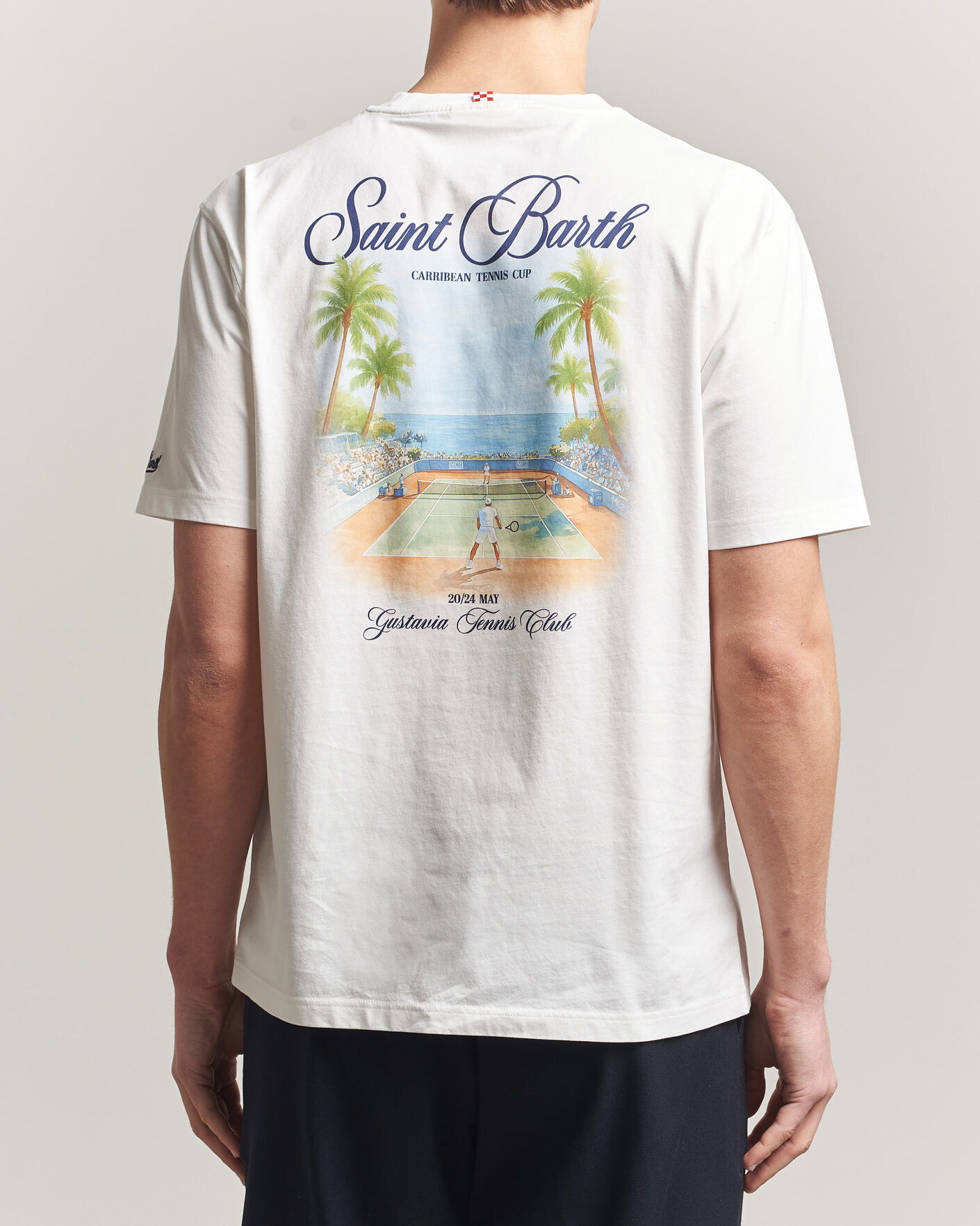 Homme | T-shirts | MC2 Saint Barth | Back Printed Cotton T-Shirt Gustavia Cup