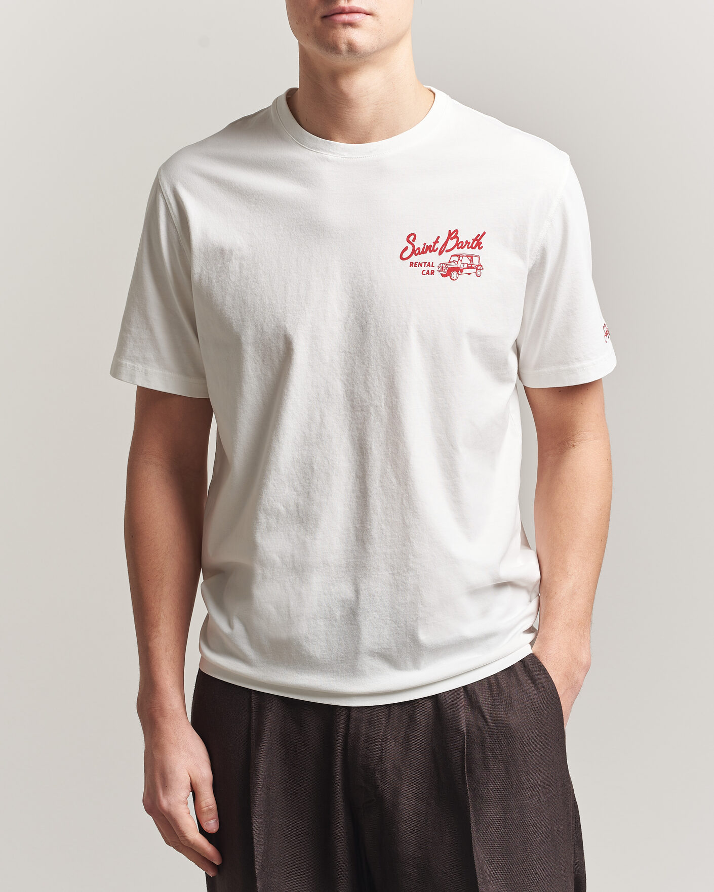 Homme | T-shirts | MC2 Saint Barth | Back Printed Cotton T-Shirt Rental Car