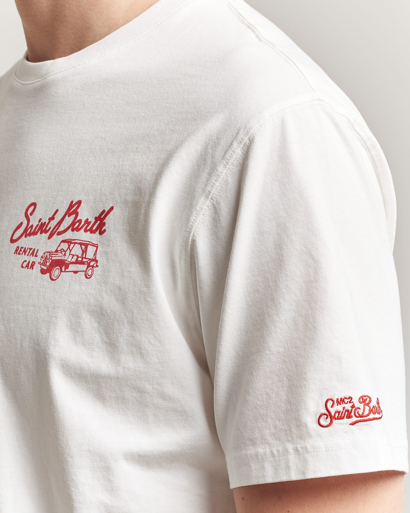 Homme | T-shirts | MC2 Saint Barth | Back Printed Cotton T-Shirt Rental Car
