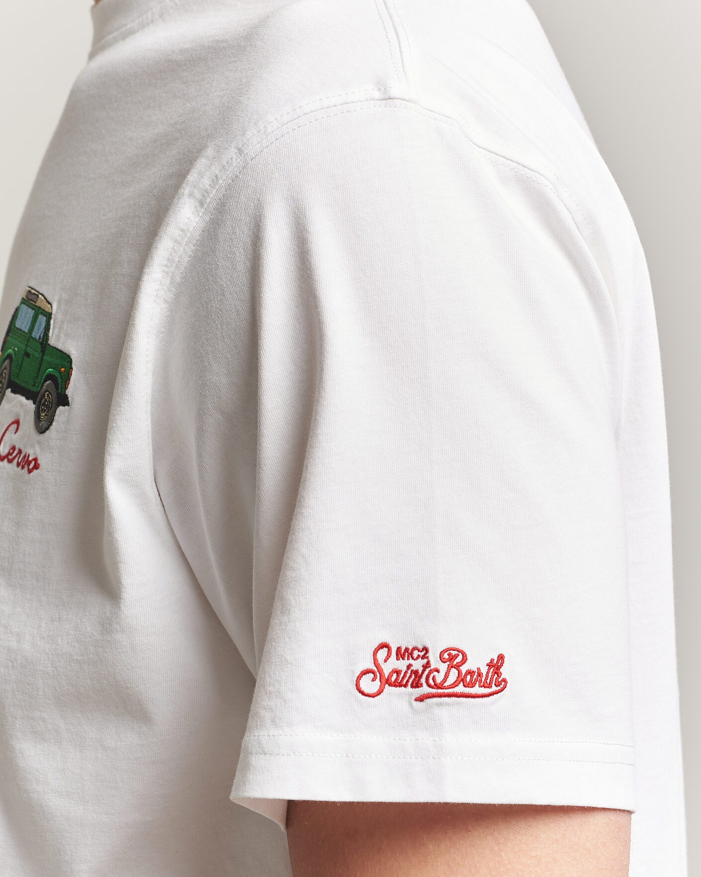 Homme | T-shirts | MC2 Saint Barth | Printed Cotton T-Shirt Car Cervo