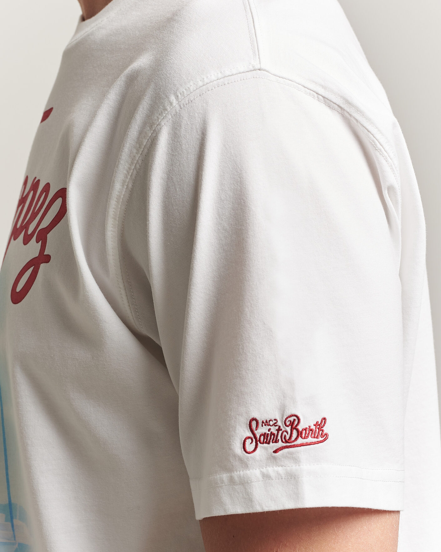 Homme | T-shirts | MC2 Saint Barth | Printed Cotton T-Shirt St Tropez Car