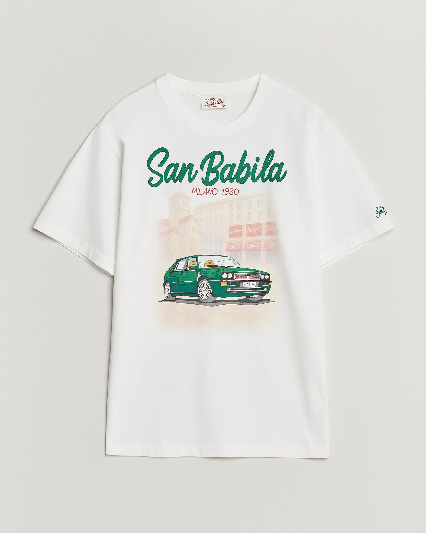 Homme | T-shirts | MC2 Saint Barth | Printed Cotton T-Shirt San Babila Car