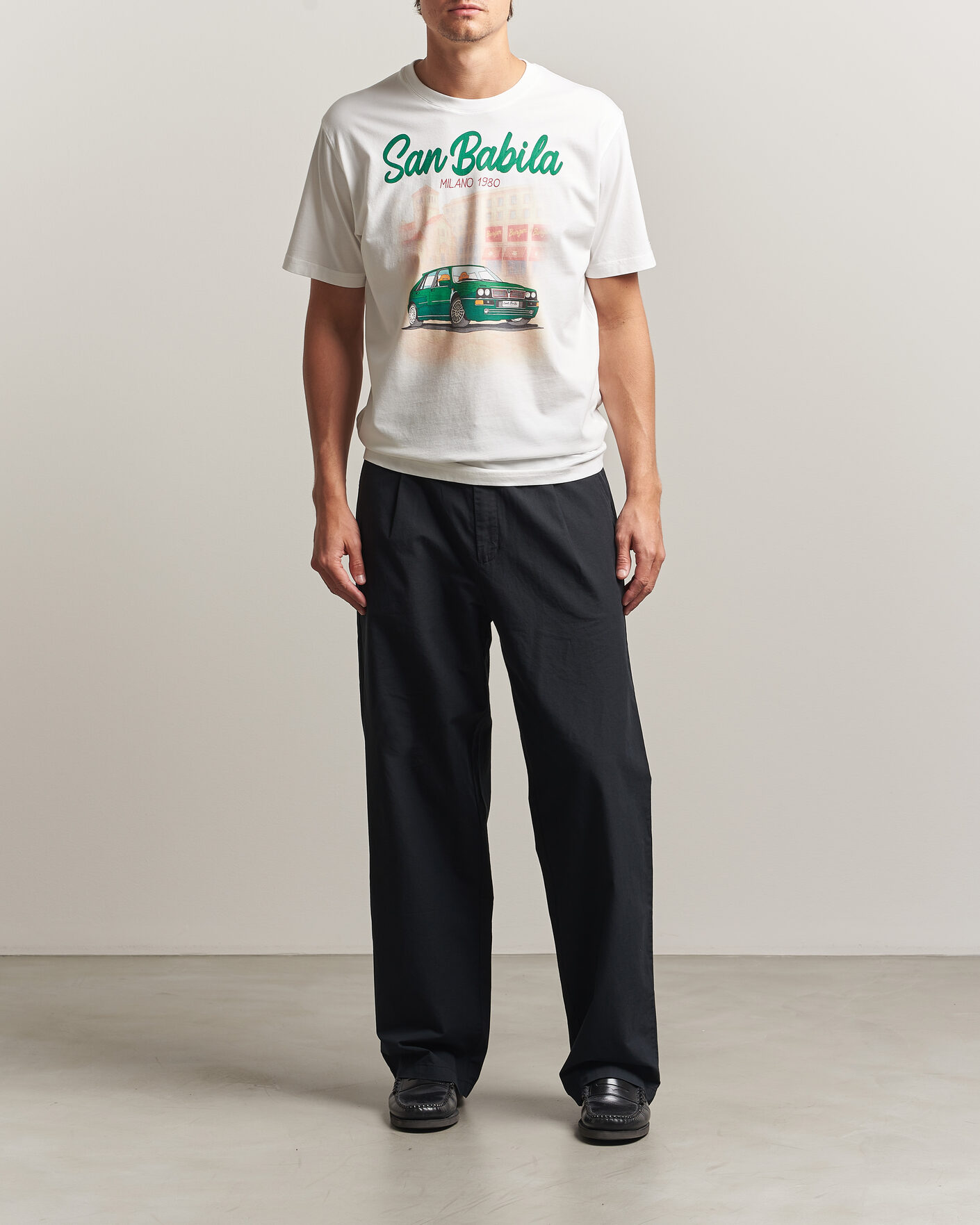 Homme | T-shirts | MC2 Saint Barth | Printed Cotton T-Shirt San Babila Car