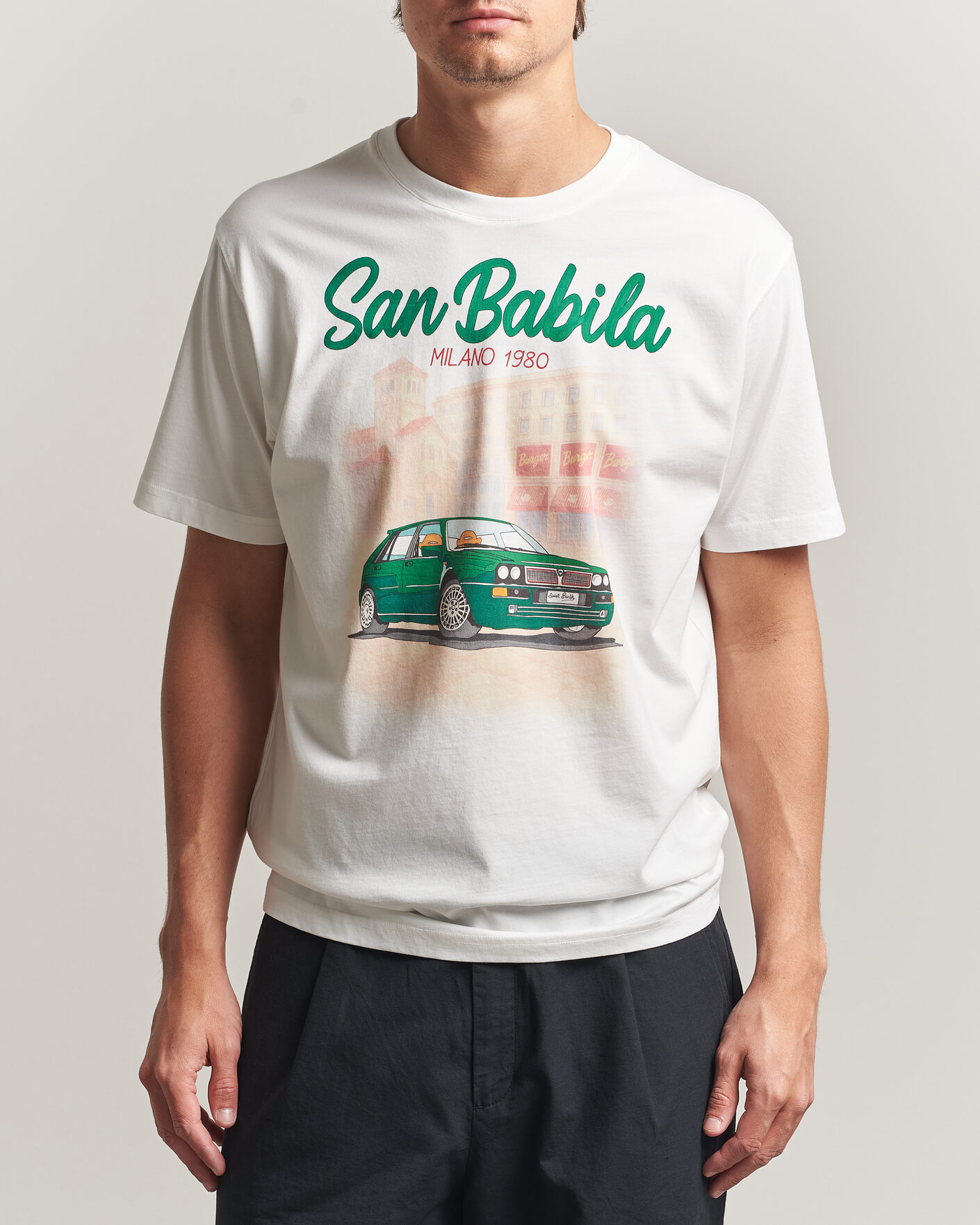 Homme | T-shirts | MC2 Saint Barth | Printed Cotton T-Shirt San Babila Car