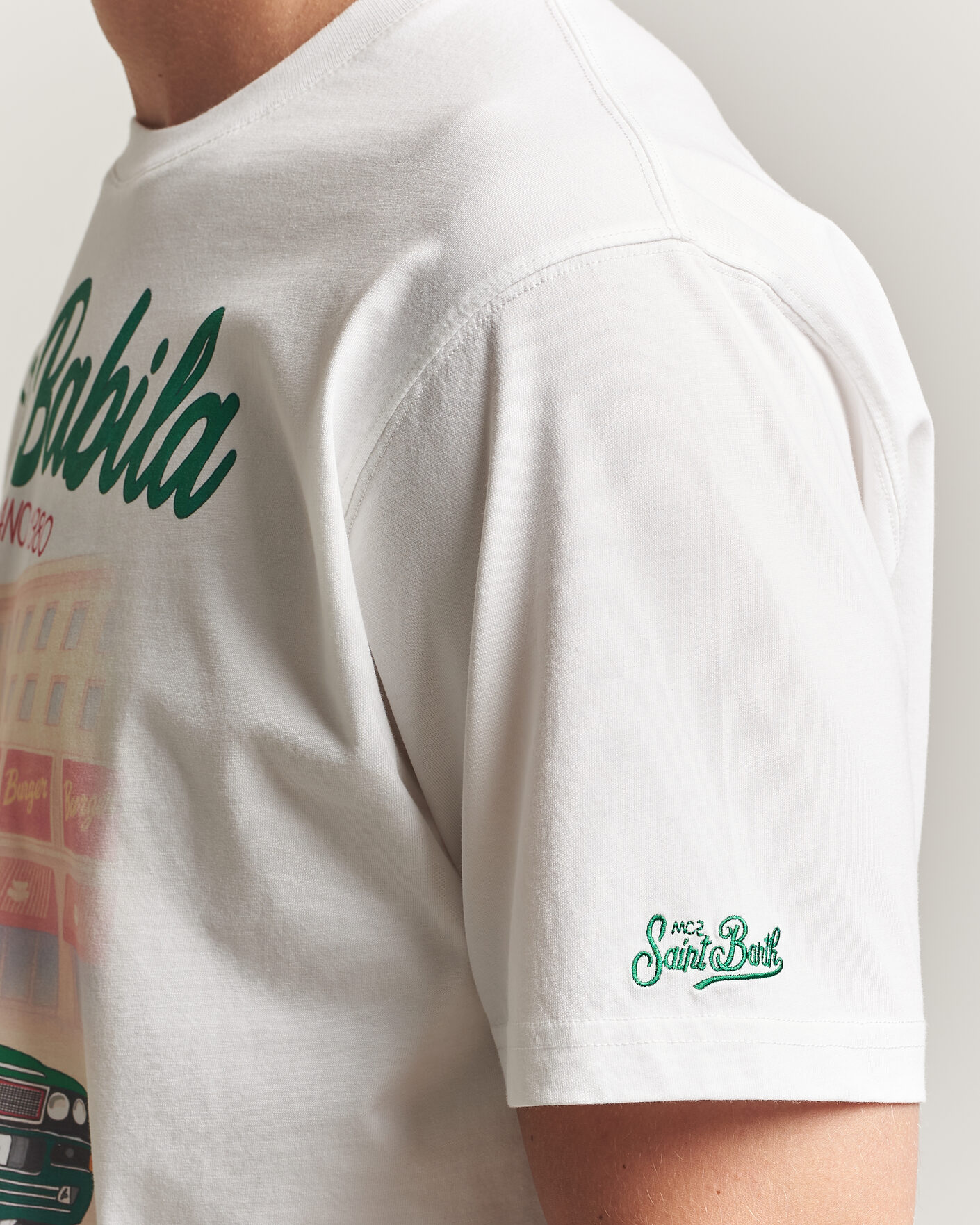 Homme | T-shirts | MC2 Saint Barth | Printed Cotton T-Shirt San Babila Car