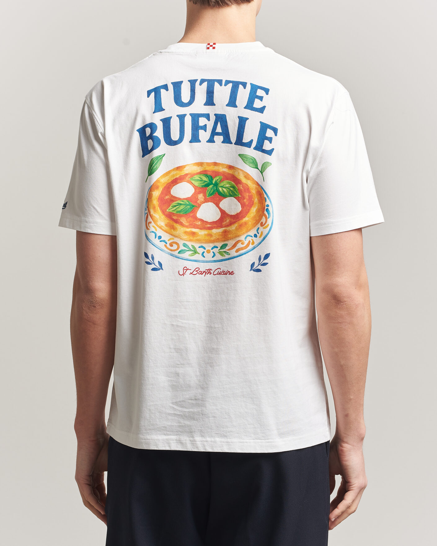 Homme | T-shirts | MC2 Saint Barth | Back Printed Cotton T-Shirt Bufale