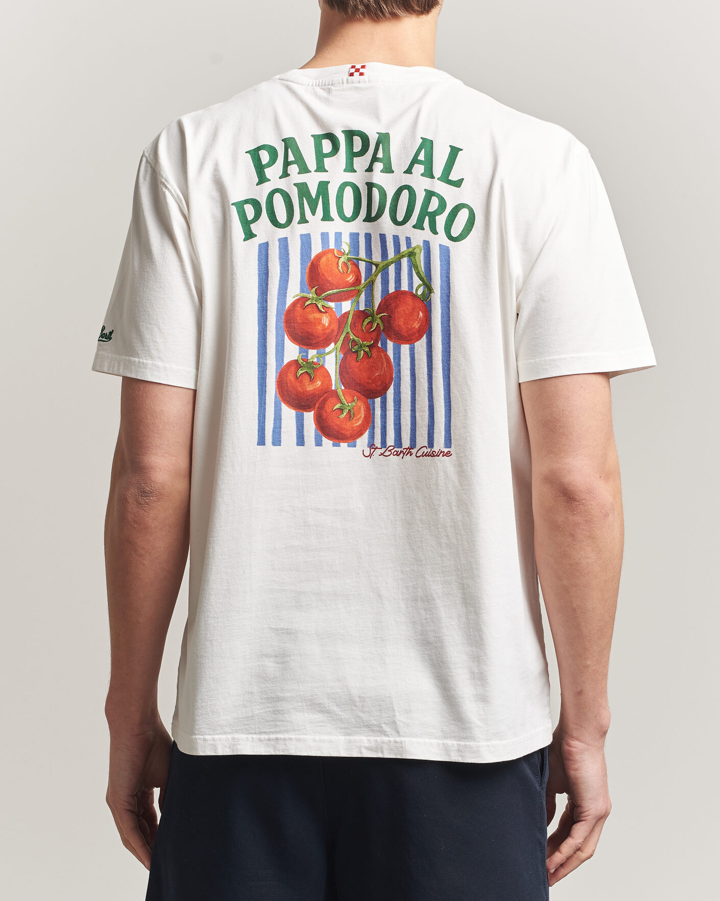 Homme | T-shirts | MC2 Saint Barth | Back Printed Cotton T-Shirt Pappa Pomodoro