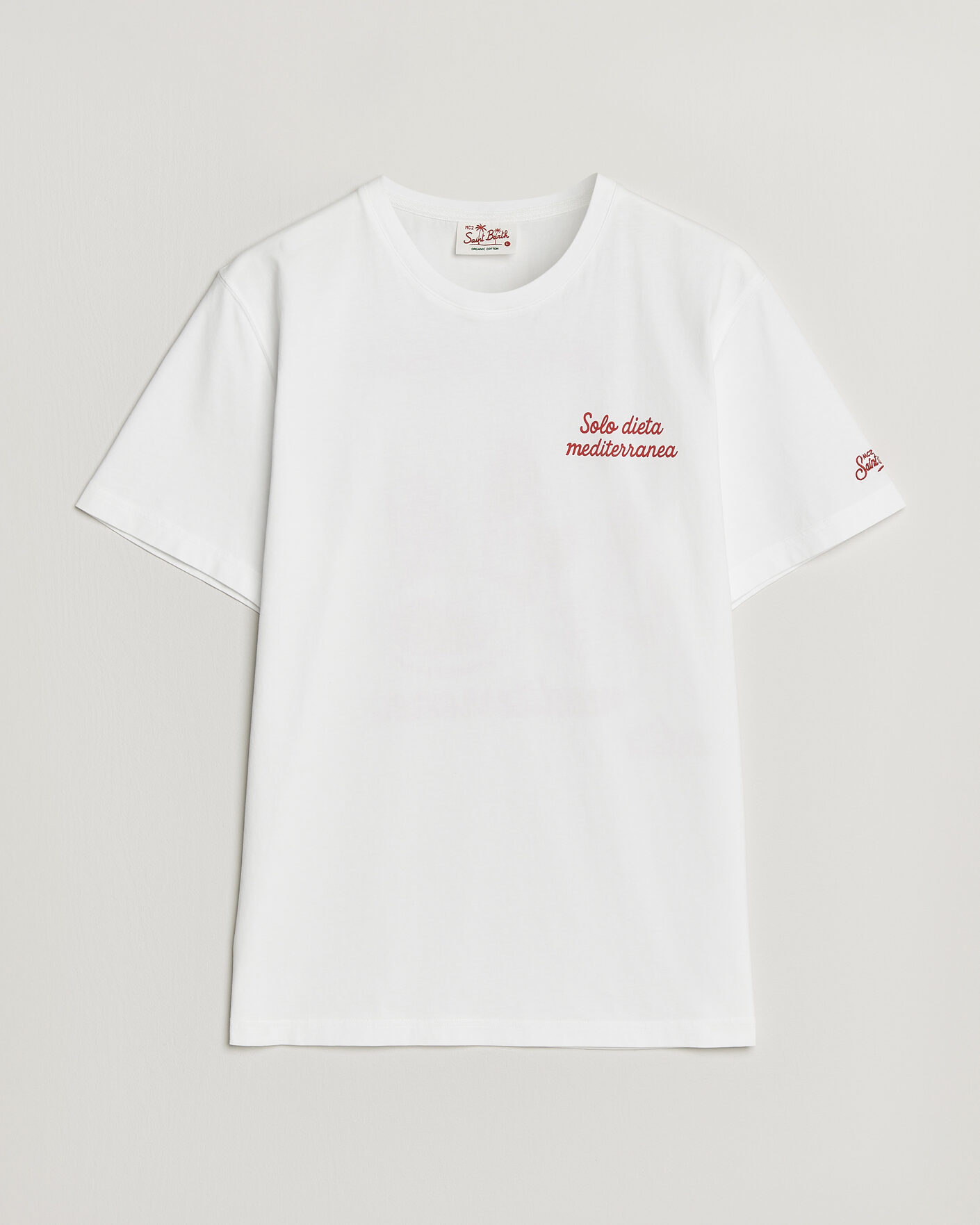 Homme | T-shirts | MC2 Saint Barth | Back Printed Cotton T-Shirt Dieta Mediterranea