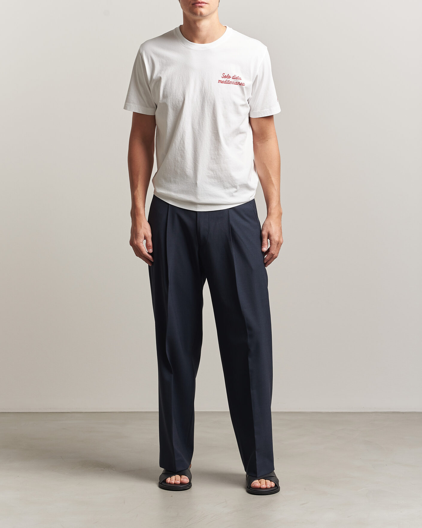 Homme | T-shirts | MC2 Saint Barth | Back Printed Cotton T-Shirt Dieta Mediterranea