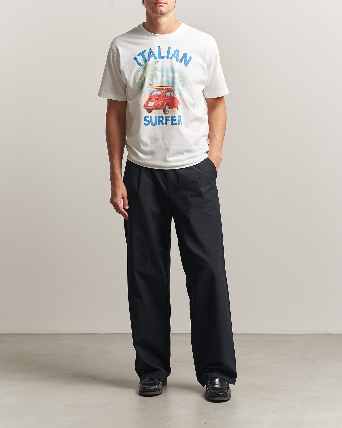 Homme | T-shirts | MC2 Saint Barth | Printed Cotton T-Shirt Italian Surfer