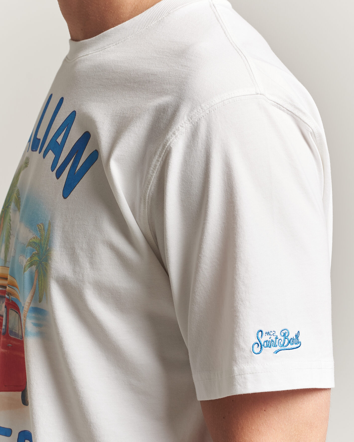 Homme | T-shirts | MC2 Saint Barth | Printed Cotton T-Shirt Italian Surfer