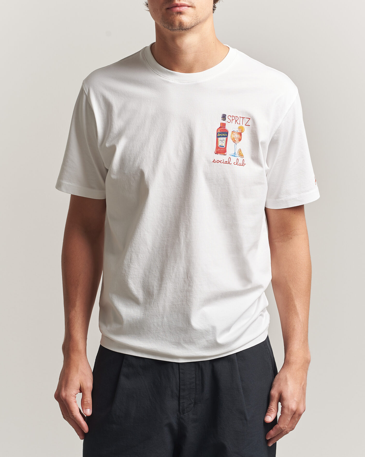 Homme | T-shirts | MC2 Saint Barth | Printed Cotton T-Shirt Social Spritz