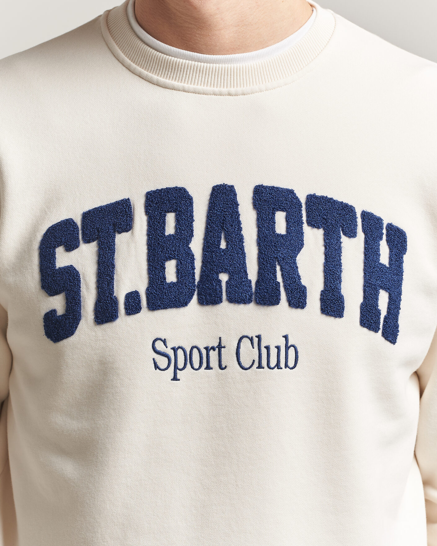 Homme | Pulls Et Tricots | MC2 Saint Barth | Terry Cotton Logo Sweatshirt Off White