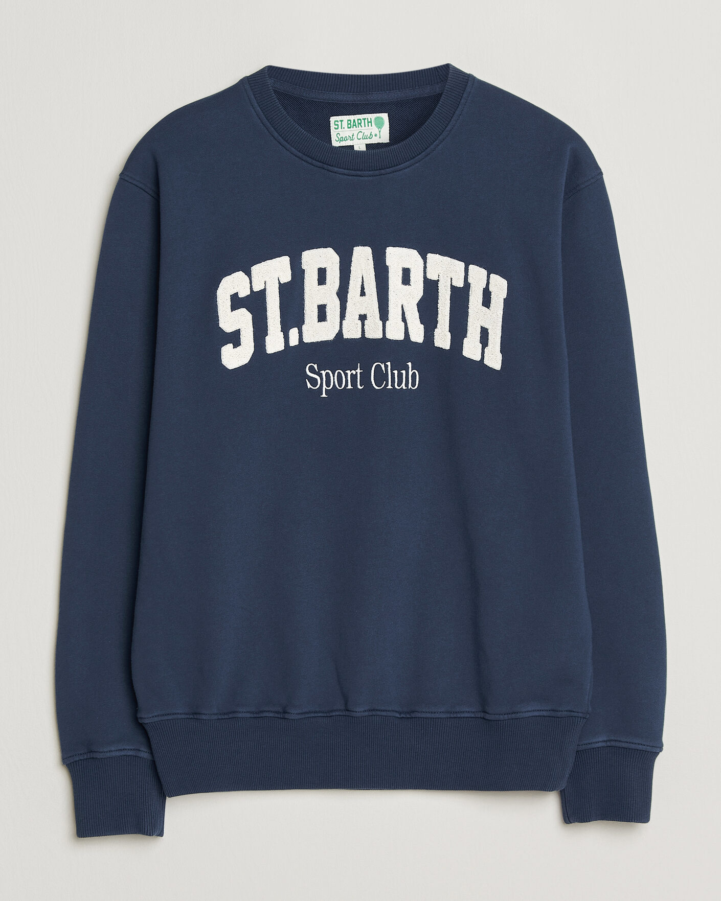 Homme | Pulls Et Tricots | MC2 Saint Barth | Terry Cotton Logo Sweatshirt Navy