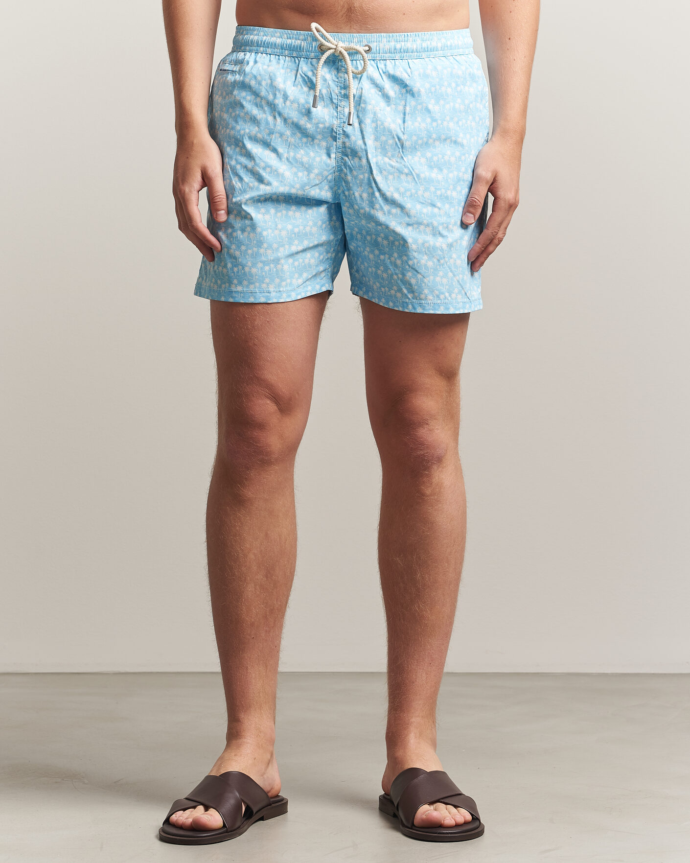 Homme | Maillots De Bain | MC2 Saint Barth | Printed Swim Shorts Blue Palms